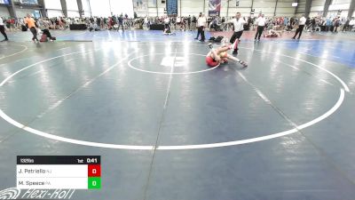 132 lbs Consi Of 16 #1 - Joseph Petriello, NJ vs McKaden Speece, PA