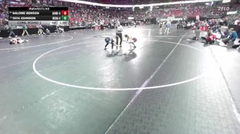 Girls 126 lbs Cons. Round 2 - Salome Benson, Homestead-Girls vs Taya Johnson, Menasha-Girls