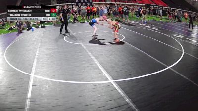 100 lbs Champ. Rd Of 16 - Emmett Wheeler, Montana vs Dalton Regehr, Idaho