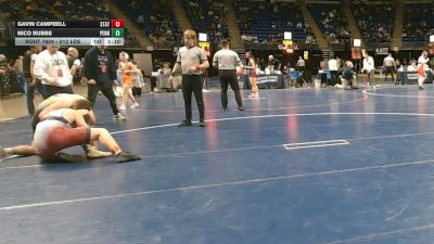 212 lbs Round Of 16 - Gavin Campbell, State College vs Nico Rubbe, Penn Trafford