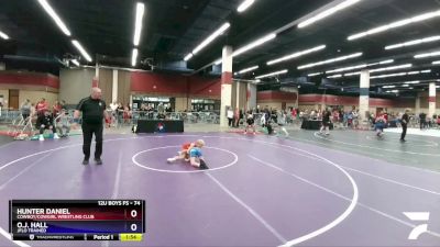 74 lbs Cons. Semi - Hunter Daniel, Cowboy/Cowgirl Wrestling Club vs O.j. Hall, Jflo Trained