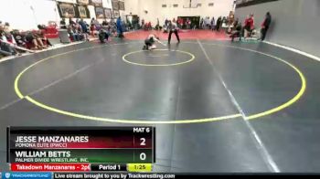 106 Boys Champ. Round 2 - William Betts, Palmer Divide Wrestling, Inc. vs Jesse Manzanares, Pomona Elite (PWCC)