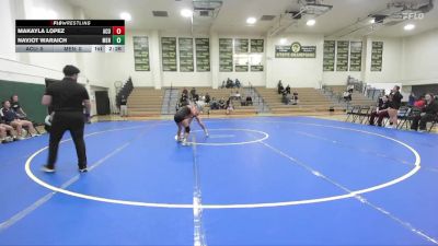 103 lbs Finals (2 Team) - Makayla Lopez, Arizona Christian University vs Navjot Waraich, Menlo