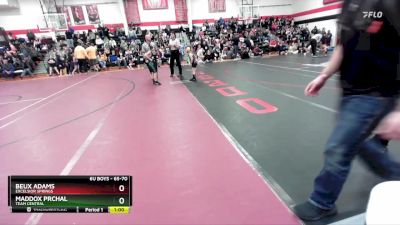 65-70 lbs Cons. Semi - Beux Adams, Excelsior Springs vs Maddox Prchal, Team Central