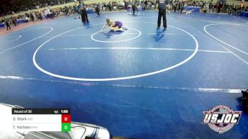 98 lbs Round Of 32 - Gage Stark, Norman Grappling Club vs Ty Yocham, Bristow Youth Wrestling