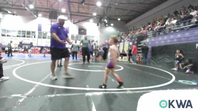 49 lbs Quarterfinal - Sterling Stratton, Bristow Elementary Wrestling Club vs Maculey Andrews, Raw Wrestling Club