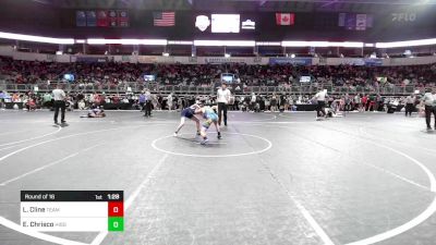 115 lbs Round Of 16 - Luke Cline, Team Hammer Academy vs Evan Chrisco, Higginsville Youth Wrestling Club