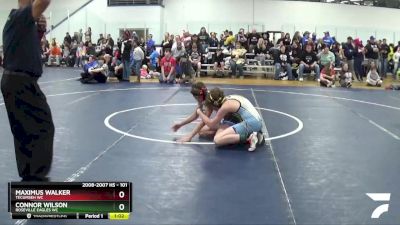 101 lbs Cons. Round 2 - Maximus Walker, Tecumseh WC vs Connor Wilson, Roseville Eagles WC