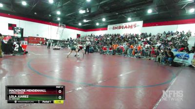 115 lbs Quarterfinal - Mackenzie Mendenhall, Corona Senior vs Lola Juarez, El Dorado