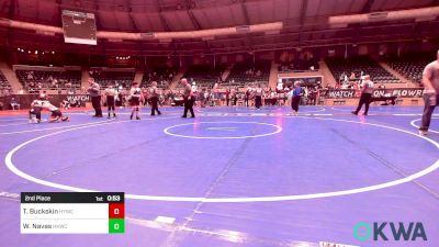 2nd Place - Teddy Buckskin, Hilldale Youth Wrestling Club vs Wilson Navas, Henryetta Knights Wrestling Club