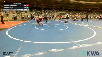 60 lbs Round Of 16 - Braven Tabbytite, HURRICANE WRESTLING ACADEMY vs Kayden Bass, Grove Takedown Club