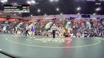 126 lbs Quarterfinals (8 Team) - Benjamin Motylinski, Dundee HS vs Marissa Monroe, Ogemaw Heights HS