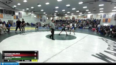 120 lbs Cons. Round 3 - Nathan Melnick, Newbury Park vs Sergio Escobedo, Bishop Amat