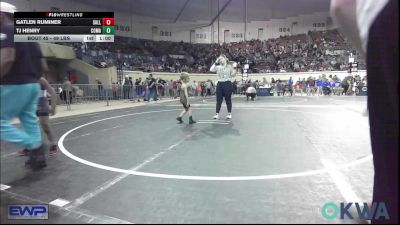 49 lbs Quarterfinal - Gatlen Ruminer, Sallisaw Takedown Club vs Tj Henry, Comanche Takedown Club