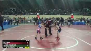 49 lbs Cons. Round 4 - Cayson Delgado, Tuttle Wrestling Club vs CJ Tyler, Black Fox