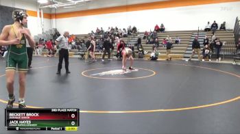 144 lbs 3rd Place Match - Jack Hayes, Cedar Rapids Kennedy vs Beckett Brock, Dubuque Senior