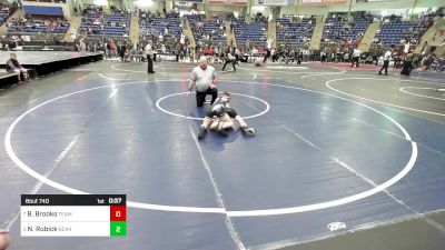 85 lbs Consi Of 8 #2 - Brentley Brooks, Team Grand Valley Elite vs Nikolaas Rubick, Bear Cave