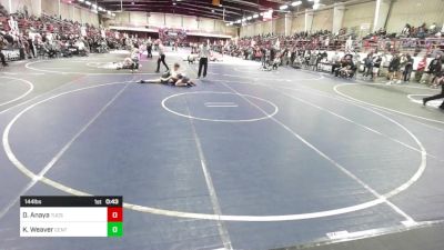 144 lbs Consi Of 8 #1 - Derek Anaya, Tucson Pride Wrestling Club vs Kyle Weaver, Central Warriors Wrestling