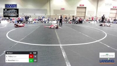 111 lbs Rr Rnd 1 - Elijah Tibbs, Askren Wrestling Academy - (B) vs Jaxson Boucher, Michigan Premier WC - (A)