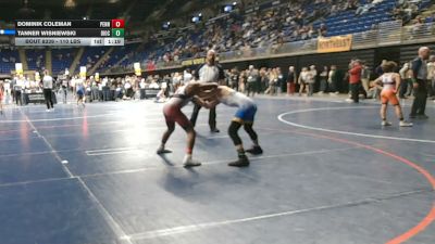 110 lbs 7th Place - Dominik Coleman, Penns Valley vs Tanner Wisniewski, Diocese Of Erie