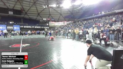 70 lbs Cons. Sub-semis - Tanner Hitchner, Bethel AllStars Wrestling Club vs Aven Salgado, Orting Jr. Cardinals Wrestling