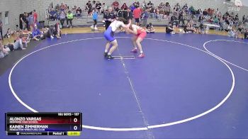 157 lbs Quarterfinal - Alonzo Vargas, Redmond High School vs Kainen Zimmerman, Pendleton Wrestling Club