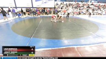 157 lbs Cons. Round 1 - Jeremy Ingram, Bryant & Stratton vs Jack Barracca, North Central College