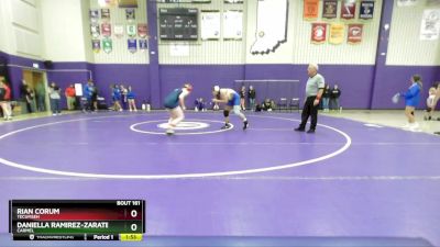 155 lbs Semifinal - Daniella Ramirez-Zarate, Carmel vs Rian Corum, Tecumseh