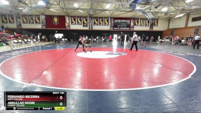 125 lbs Cons. Round 3 - Fernando Becerra, Delta College vs Abdullah Noori, Chabot College