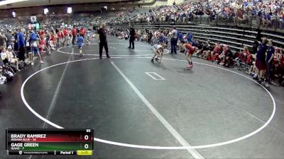 85 lbs Quarterfinals (8 Team) - Gage Green, Idaho vs Brady Ramirez, Indiana Blue