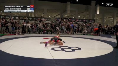 50 kg Cons. Rd Of 16 - Brianna Vollendroff, Nebraska Panhandle Wrestling Club vs Mana Chanthasone, NPWC