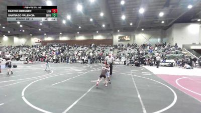 43 lbs Round Of 16 - Easton Brenner, Legacy Elite vs Santiago Valencia, Cougar Wrestling Club