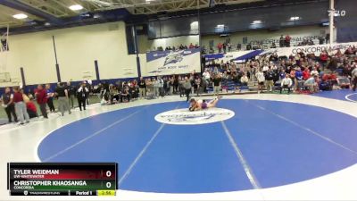 133 lbs Cons. Round 1 - Christopher Khaosanga, Concordia vs Tyler Weidman, UW-Whitewater