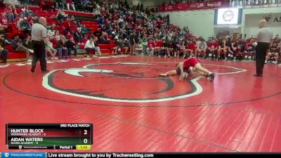 132 lbs Placement Matches (8 Team) - Aidan Waters, Glynn Academy vs Hunter Block, Woodward Academy