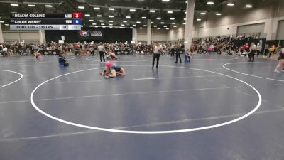 135 lbs 5th Place Match - Chloe Wehry, Pursuit Wrestling Minnesota vs Dealya Collins, Alber Athletics Wrestling Club