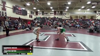 120 lbs Cons. Round 1 - Dominick Reicks, NH/TV vs Preston Beyer, Osage