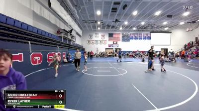 56 lbs Quarterfinal - Ryker Layher, Douglas WC vs Asher Circlebear, Camel Kids Wrestling