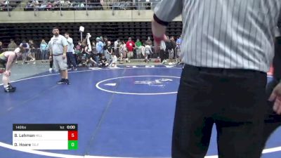 140 lbs Quarterfinal - Bridger Lehman, Millerton vs Damian Hoare, Telford