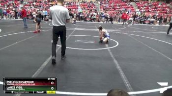 84 lbs Champ. Round 2 - Evelynn McArthur, Winfield Youth Wrestling Club vs Lance Vigil, Pomona Elite (PWCC)