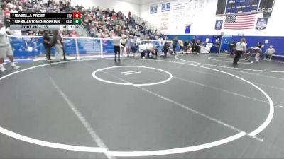 115 lbs Quarterfinal - Isabella Frost, Northview vs Siena Antonio-Hopkins, Camarillo