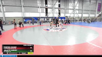 67 lbs Cons. Round 2 - Porter Crosby, Clearwater Valley WC vs Gradyn Harvey, St. Maries WC