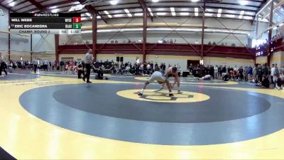 113 lbs Champ. Round 2 - Eric Bocanegra, Blair Academy vs Will Webb, Wyoming Seminary (PA)