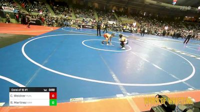 84 lbs Consi Of 16 #1 - Carl Weidner, Purler Wrestling, Inc vs Bradley Martinez, Hammer House Mafia