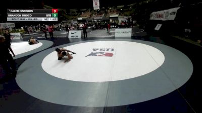 126 lbs Champ. Rd Of 32 - Caleb Cisneros vs Brandon Tinoco, Aftershock Wrestling