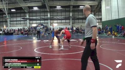 174 lbs Cons. Round 1 - Jaylen Hawkins, Western New England University vs Adam Marsh, Worcester Polytechnic Institute
