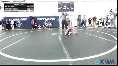 43-46 lbs Rr Rnd 2 - Knox Elroy, Duncan Demon Wrestling vs Greyson Molina, Cotton County Wrestling Club