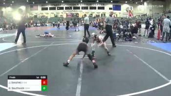 58 lbs Final - Jaxon Sanchez, Sunkist Kids Monster Garage vs Gage Southwick, Cowan Wrestling Academy