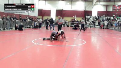 120 lbs Consi Of 8 #1 - Colton Wirtz, Iron Faith, Warwick RI And Toll Gate High School, Warwick RI vs Joshua Pierre Paul, Uniondale