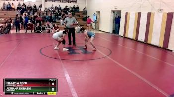 126 lbs Champ. Round 2 - Makayla Rock, Monument Valley vs Adriana Dorazio, Western
