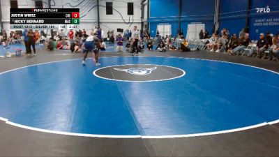 Silver 184 lbs Semifinal - Justin Wirtz, Coe vs Nicky Bernard, North Iowa Area Community College